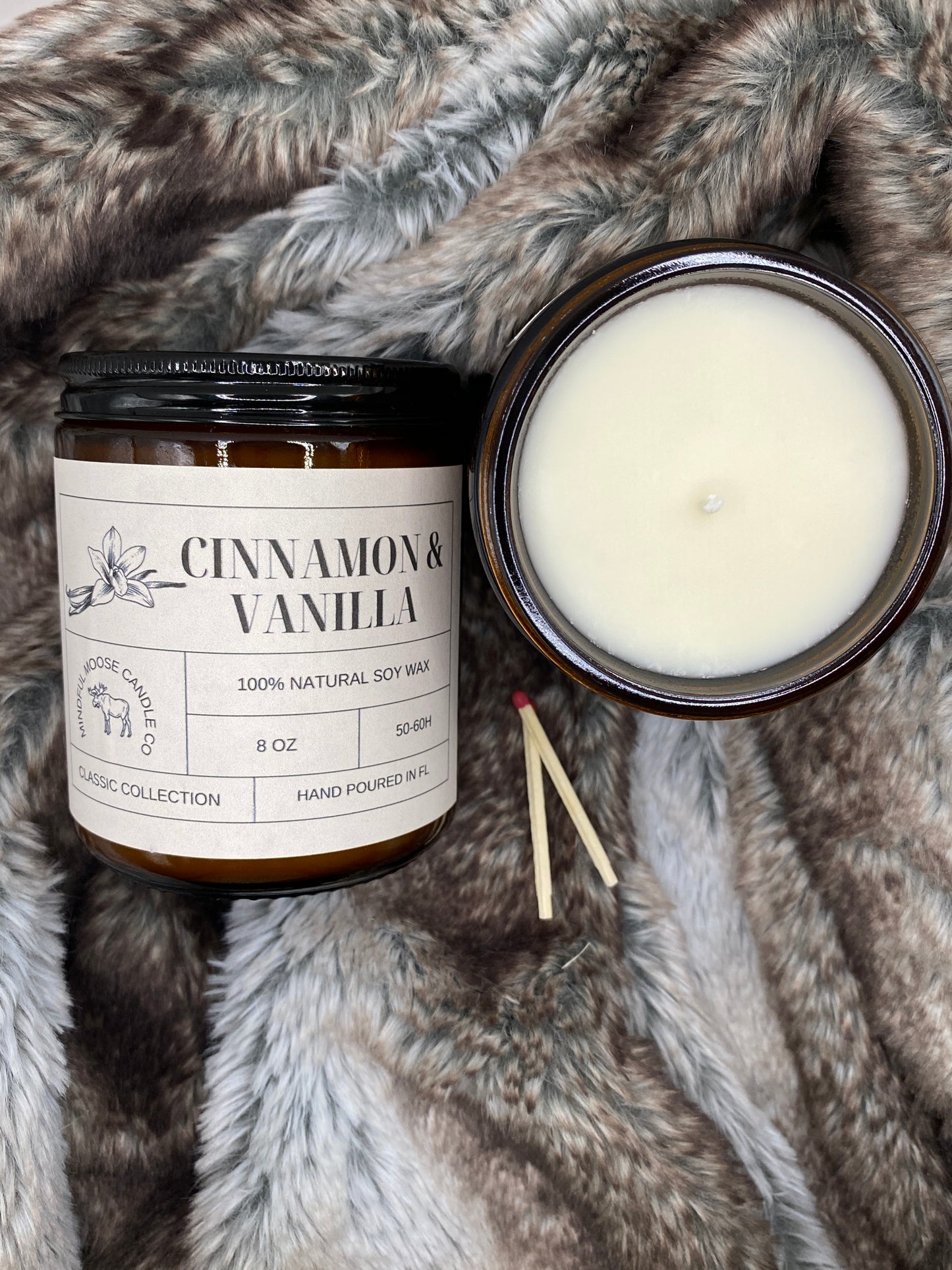 Cinnamon & Vanilla Soy Wax Candle