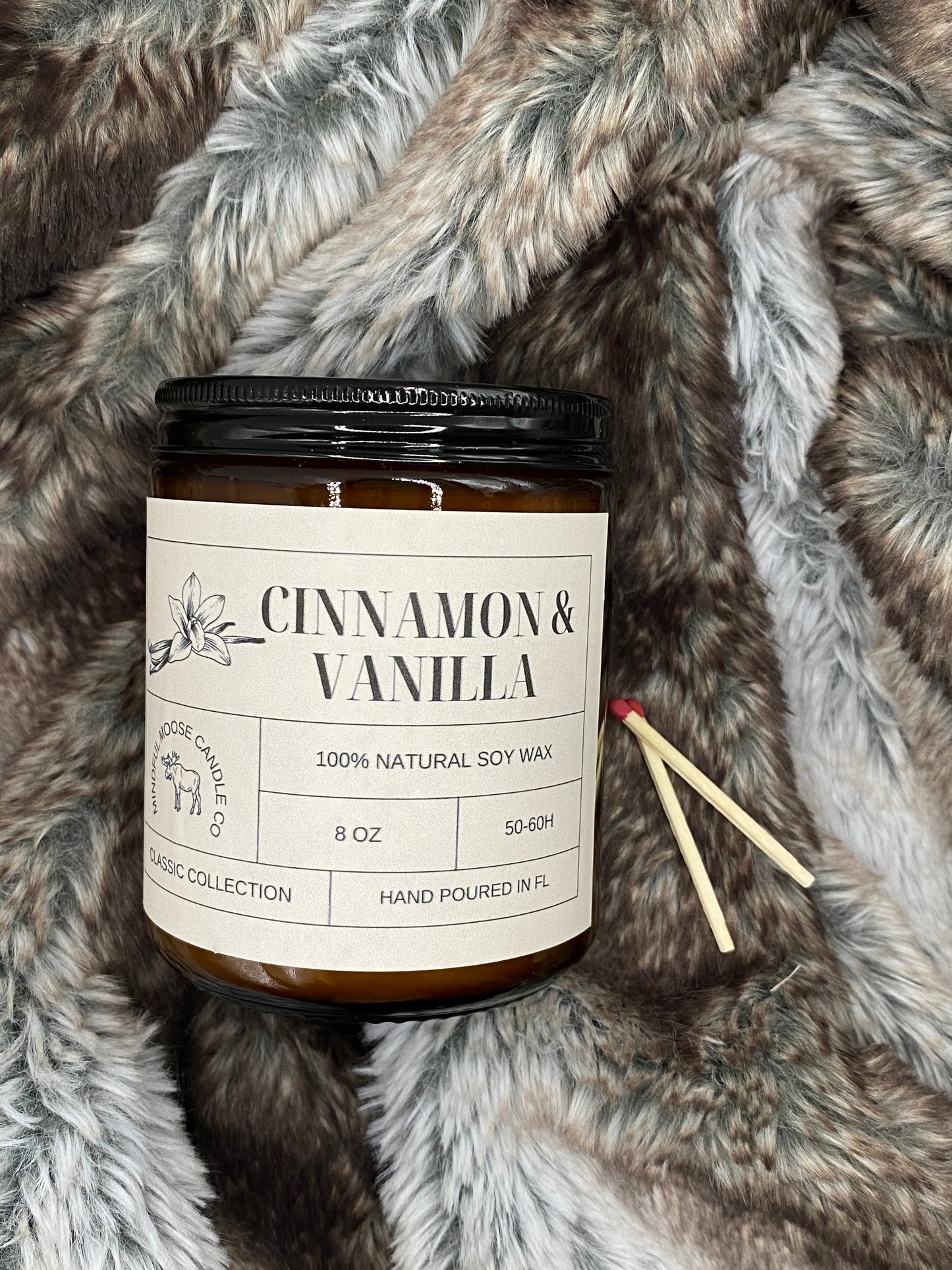 Cinnamon & Vanilla Soy Wax Candle