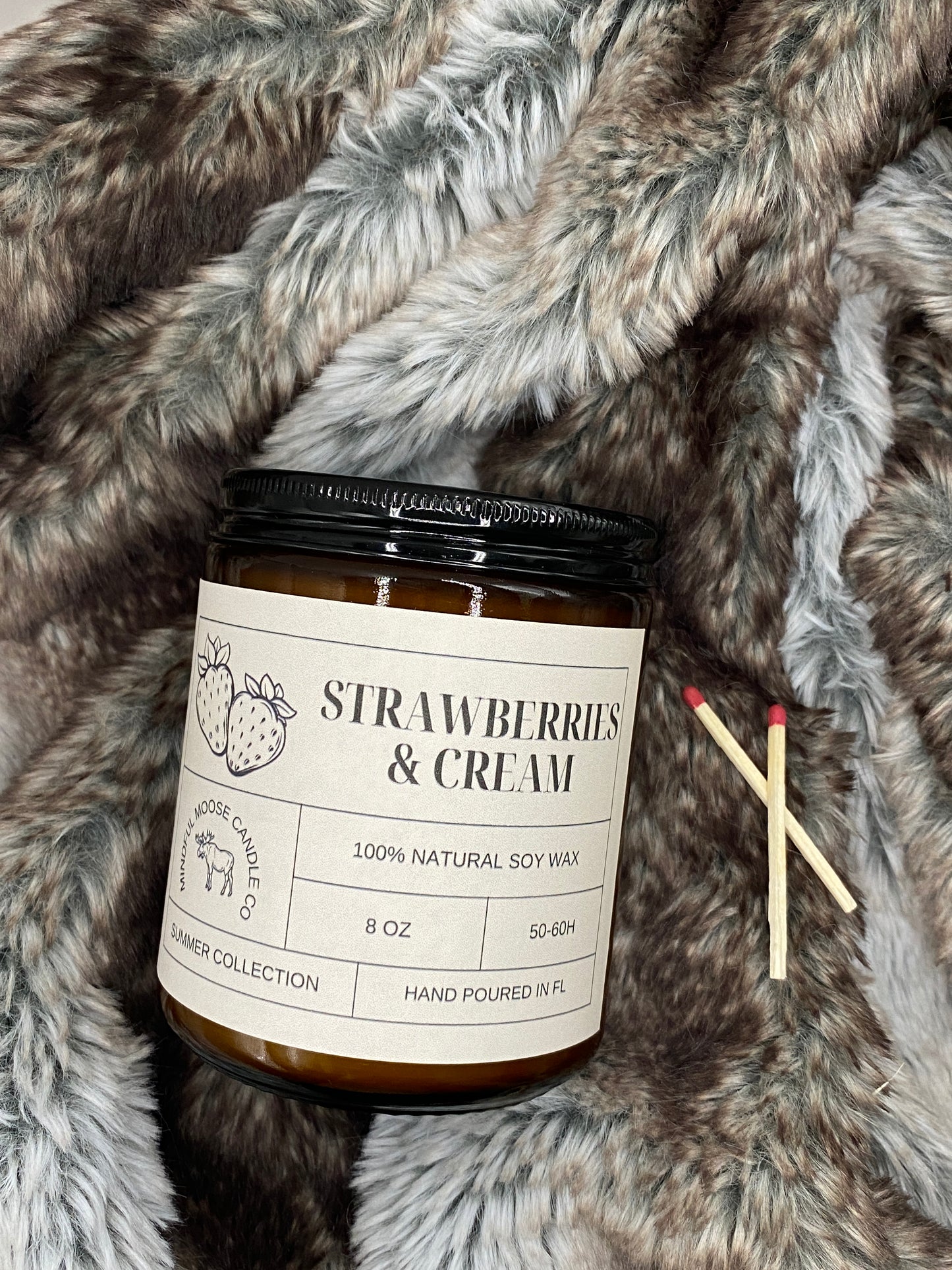 Strawberries & Cream Soy Wax Candle