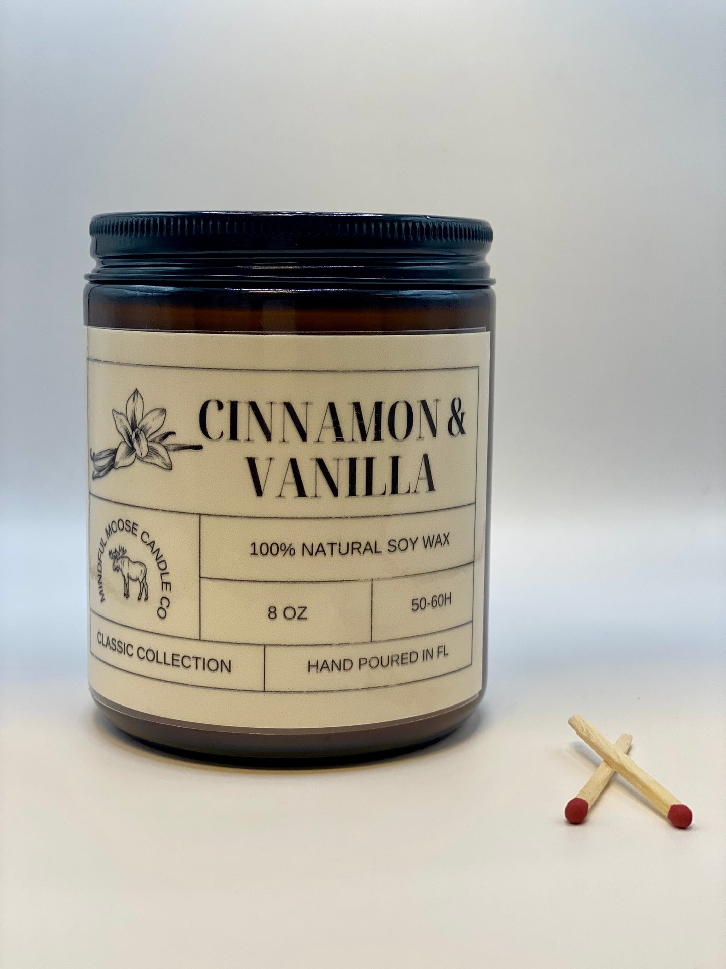 Cinnamon & Vanilla Soy Wax Candle