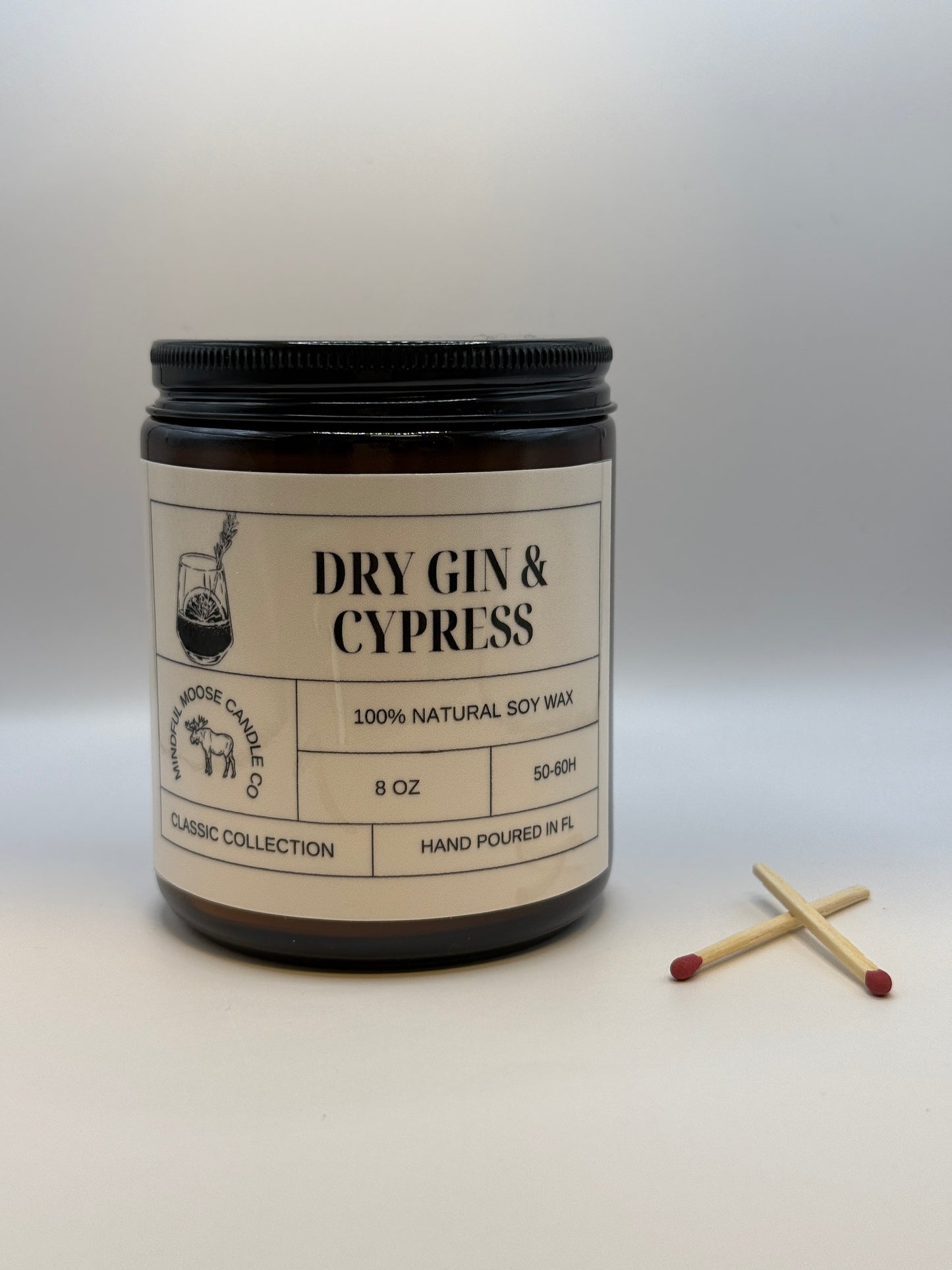 Dry Gin & Cypress Soy Wax Candle