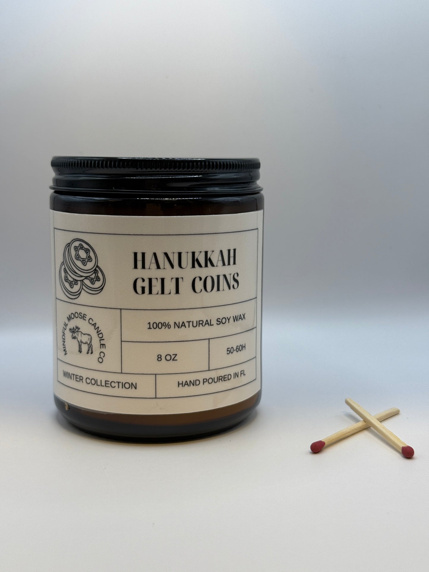 Hanukkah Gelt Coins Soy Wax Candle