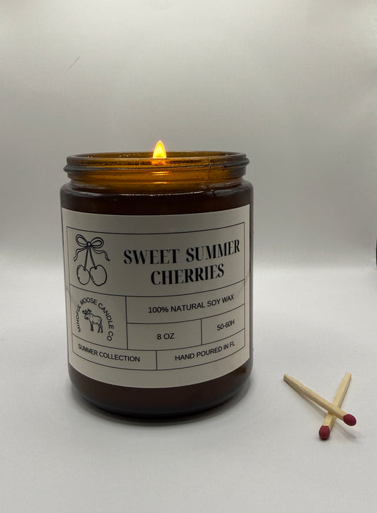 Sweet Summer Cherries Soy Wax Candle