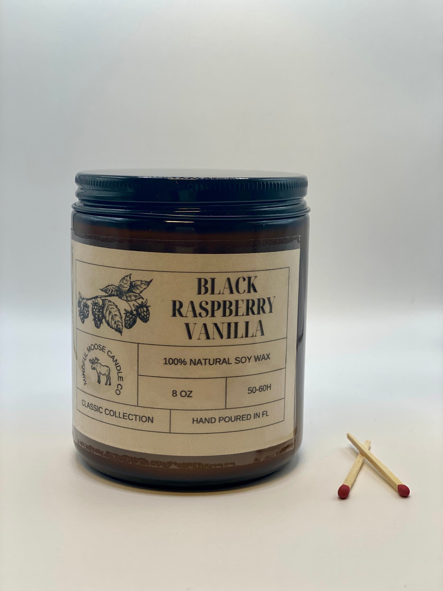 Black Raspberry Vanilla Soy Wax Candle