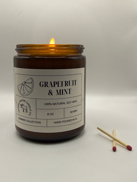 Grapefruit & Mint Soy Wax Candle