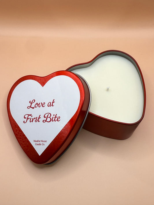 Love at First Bite Heart Candle