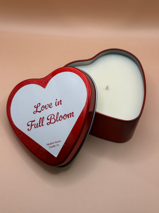 Love in Full Bloom Heart Candle