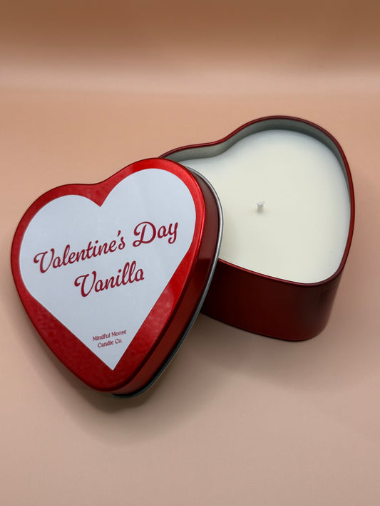 Valentine's Vanilla Heart Candle